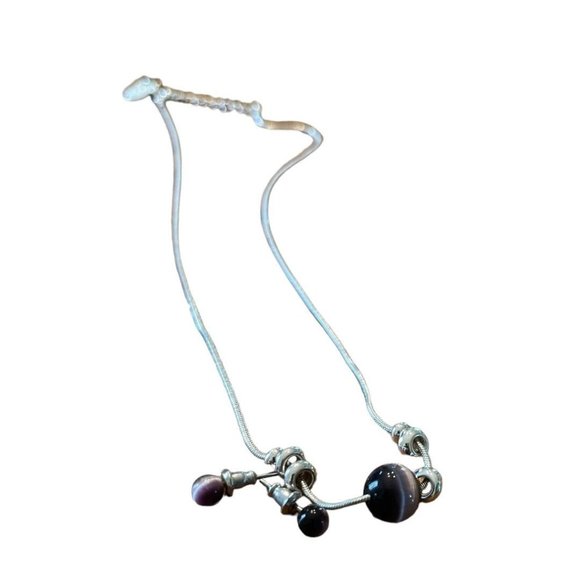 Express Necklace and Pierced Post Earring Set 16" Chain Silvertone - Picture 1 of 12